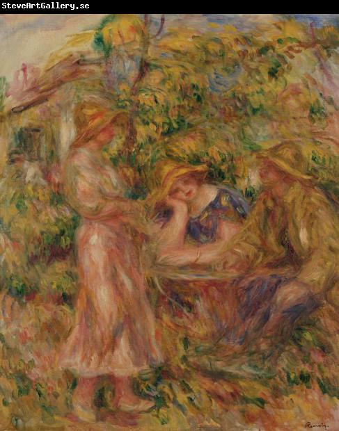 Pierre-Auguste Renoir Three Figures in Landscape